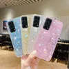 Sparkly Bling Glitter Epoxy Cases Soft TPU Rubber Slim Shockproof For Samsung S21 FE S22 Plus S23 Ultra A14 A24 A34 A54 A04 A13 A23 A33 A53 A73 A12 A22 A32 A52 A72 A51 A71