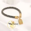 Fashion Bangle Black Designer Women Love Gifts Pendant Gold Plated Jewelry Letter Charm Bracelet Spring Romantic Ladies