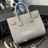 Sac de jour torba skórzana skórzana wytłoczona designerka krokodyla luksusowe uchwyty akordeon kamicy mężczyzn mosiężne stopy crossbody ramię z torebką zamka