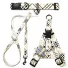 Luxury Dog Collars Leashes Set Designer Dog Harnesses Plaid Pattern Pet Collar and Pets Chain for Small Large Dogs Chihuahua Poodl181V