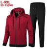 Survêtements pour hommes Plus Taille 2 pièces Costumes Sweats à capuche Jogger Hommes Winter Sportwear Ensembles Vestes à capuche Pantalon Hip Hop Sports Survêtement Vêtements