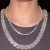 marka moda kobieta zuanfa biżuteria 13 mm srebrny srebrny 925 Pass Tester diamentów VVS moissanite bagietka