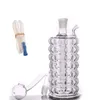 Gros 3D Creative Mini narguilé épais capiteux bouteille de cristal verre tuyau de brûleur à mazout 10mm femelle eau dab rig bongs avec tuyau en silicone et bol à fumer