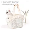 Kattbärare ins stil mode utflykt bärbar väska handhållen take-out hund diagonal husdjur mesh andningsbar en-axel ryggsäck