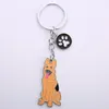 Keychains Diy Alloy Keychain Men and Women Metal Pet Dog smycken Key Ring Gift