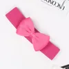 Cintos elástico largo estiramento cinto prático chiffon fivela bowknot cintura cetim