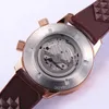 Relógios de pulso 44.5mm DEBERT Dial Branco Erkek Kol Saati Correias de Borracha Rosegold Caso Coroas Duplas Miyota Mecânica Homens Relógio Automático