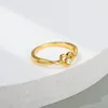 Bagues de cluster Bague pour femmes Mariage Amour Micro Zircon Simple Élégant Fille Charme Bijoux Esthétique Kpop Coupe En Gros Coupe