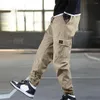 Pantalons pour hommes Hommes Cargo Sporty Jogging Bottoms Streetwear Élégant Coupe décontractée Mid Rise228B