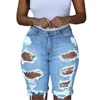 Shorts pour femmes 2023 Denim trous déchiré jeans femmes élastique détruit legging pantalon court slim été femme grande taille 3xl