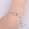 Biżuteria Bangle Biżuteria Przyjazd Księżyc oryginalny niebo niebieski topaz stworzył szafir 925 srebrny bransoletka dla kobiety 231009