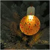 Christmas Decorations Sublimation Blanks Led Acrylic Christmas Ornaments With Red Rope For Tree Decorations Home Garden Festive Party Ot7Yx
