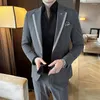 Erkek Suits High-End Sold Renk (Suit Yelek Pantolonları) 3/2 parçalı Kore versiyonu İngiliz tarzı gündelik iş takım elbise düğün