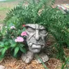 Objets décoratifs Figurines Oncle Tante Kayla le visage Statue humoristique Pot de fleurs 231009
