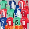 23/24 Camisetas Soccer Jerseys de Kids Kit FUTBOL 2023 2024 Camisa de futebol Home Away Training Player Versão Griezmann Memphis Correa Lemar Koke