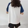 マタニティトップスティーリトルベアプリントオープンサイド母乳育児Tシャツ