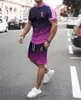 Trainingspakken voor heren Zomertrend Herensets 3D-printen Sportkleding Man Casual Normaal O-hals T-shirt Strandshorts 2-delige set Kleding