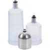 Serviessets 3 stuks Airbrush Vervanging Pot Doorzichtige Plastic Beker Fles Conserveermiddel Doseren Flessen Glas Metaal Demontabel