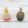 15 ml tragbare Reise-Parfümflasche, nachfüllbar, Glasbehälter für ätherische Duftöle aus dem Nahen Osten mit geklebten Kristalliten