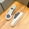 Designer Men Classic Leather Casual Shoes Low Flat Leisure Patchwork Sneakers bekväma andningsbara hissskor 38-45