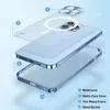 iPhone 15 14 Pro Max Case iPhone 11 12 13 Mini Phone Protection Cover 용 고급 고급 티타늄 합금 프레임 버튼 잠금