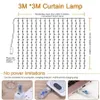 3M LED USB/Battery Curtain String Fairy Lights Christmas Garland Remote for New Year Party Garden Home Wedding Decoration