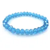 Meer Blauw 8mm Facet Kristal Kralen Armband Voor Vrouwen Eenvoudige Stijl Rekbare Armbanden 20 stks lot Whole289D