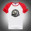 T-shirts pour hommes Hommes Coton T-shirt Vintage Glory Bounds Moto USA Imprimer Manches courtes Casual Drap Mode Régulier Solide O-Cou Tops