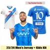 フットボールサービスNeymar Jr Al Hilal Saudiサッカージャージ23 24 Malcom Neves Sergej Vietto Koulibaly Lghalo Kanno Home Away Football Shirt Men Top Kids Kit Jersey