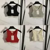 Womens Crop Top Knits Tee Designer Tank Tops Kleding Mode Brief Print Zomer Mouwloos Trui Vest Casual Sexy Streetwear280O