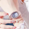 Relógios de pulso wiilaa mulheres relógios moda diamante quadrado relógio de pulso senhoras pulseira watche vestidos para relogio feminino