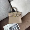 Handtasche Damen Designer Tasche 2024 Elefant Grau Echtes Leder Große Kapazität Litschi Muster Echtleder Tasche Vielseitiges Temperament