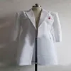 Steins Gate Okabe Rintarou Cosplay Costumes Long Płaszcz Biała kurtka Kostium 266A