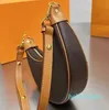 Borsa hobo ad anello di alta qualità Designer Borsa a mezzaluna sotto le ascelle da donna in vera pelle Borsa a mano di lusso marrone Borsa a tracolla Borsa a tracolla Tote Chain Wallet