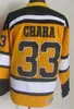 CCM Hockey Retro 37 Patrice Bergeron Jersey Retire 30 Gerry Cheevers 33 Zdeno Chara 17 Milan Lucic 75 Anniversary Vintage Classic Black WHite Yellow Breathable