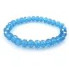 Meer Blauw 8mm Facet Kristal Kralen Armband Voor Vrouwen Eenvoudige Stijl Rekbare Armbanden 20 stks lot Whole289D