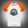 T-shirts pour hommes Hommes Coton T-shirt Vintage Glory Bounds Moto USA Imprimer Manches courtes Casual Drap Mode Régulier Solide O-Cou Tops