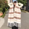 esigner scarf for women Thick Warm Winter Scarf Design Print Women Cashmere Pashmina Shawl Lady Wrap Tassel Scarves Knitted Men Foulard Blanket