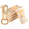 Party Favor 30pcs Gold Gold 10 Digital Bottle Opener Activity Otwarcie piwa