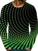 T-shirt da uomo 2023 Hip-Hop stampa 3D a maniche lunghe Pullover casual Moda Runing Sports Tee