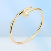 Gold Nail Armband Designer Bangle Armets Mens Luxury Bangles Women Titanium Steel 18K Goldplated Charms Fashion Jewelry Access6866597