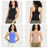 Lu-1126 vrouwen hoog elastisch naakt sportvest fitness yoga slijtage topkleurige kleur slank yoga vest