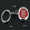 5pcs lot Emblem Car logo Keychain for Fiat Zinc Alloy Car Logo Keyring Key chain Ring Key Holder269R