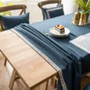 Toalha de mesa impermeável imitação de linho toalha de mesa japonesa bordada jantar café retangular 231009