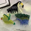 Barrettes pinces à cheveux animaux de dessin animé mignon acétate griffe oiseau perroquet paon accessoires bijoux Vintage cadeau diadème couvre-chef drôle