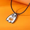 Pendant Necklaces Cartoon Halloween Ghost Pumpkin Pendant Necklace for Women Girls Party Holiday Jewelry Gifts x1009