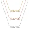 10 pièces petite maman maman maman lettres collier estampillé mot initial amour Alphabet mère colliers pour Thanksgiving fête des mères 222H