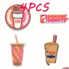 سحر أجزاء أجزاء الأحذية الملحقات 1pc كرتون Dunkin Dunts charms مشروبات الطعام DIY لثبات الصندل الديكور الأطفال x mas mas de dhlxd