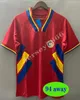 1994 Retro Romênia Seleção Nacional Mens Futebol Jerseys Hagi Raducioiu Popescu Romênia Home Amarelo Fora Vermelho Retro Camisa de Futebol Manga Curta