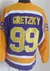 CCM Hockey Retro 20 Luc Robitaille Jerseys går i pension 32 Kelly Hrudey 23 Dustin Brown 99 Wayne Gretzky 16 Marcel Dionne Vintage Classic Stitching Breattable Pullover